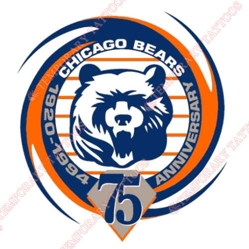 Chicago Bears Customize Temporary Tattoos Stickers NO.457